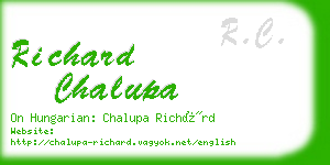 richard chalupa business card